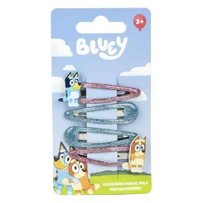 Set 4 třpytivých sponek do vlasů Bluey