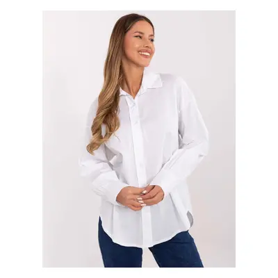 Bílá oversize košile s mašlí na zádech MI-KS-C248.34-white