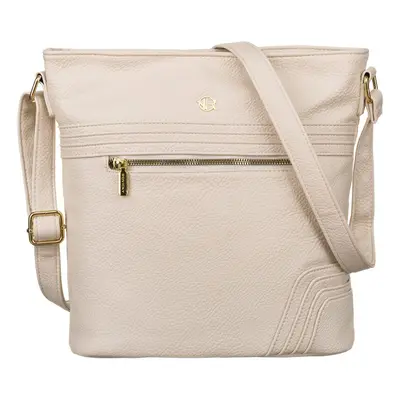 Smetanová dámská prostorná crossbody kabelka Rovicky R-KP-20-A19