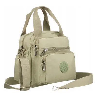 Peterson světle zelená textilní crossbody taška/batoh PTN 3306-CO