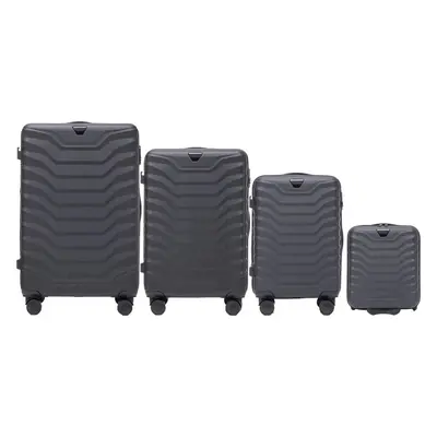 Černá 4dílná PEAFOWL PEA01, Set of 4 suitcases (L,M,S,XXS) Wings, Black