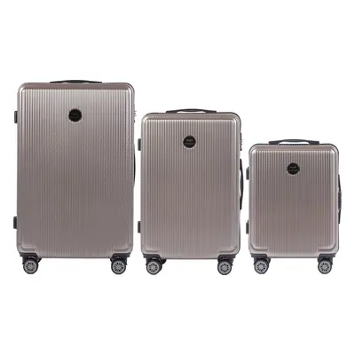 Šedo-béžová sada cestovních kufrů WINGS PRIME - PC AFRICAN EAGLE Set of 3 suitcases (L,M,S) Wing