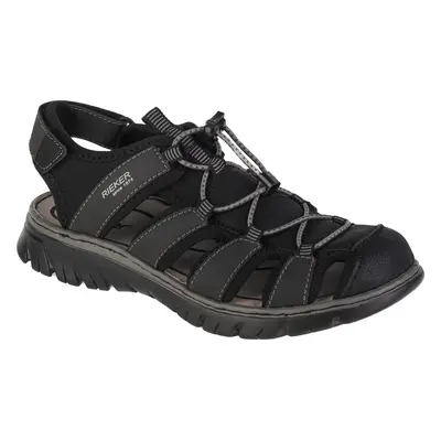 Černé pánské sandály Rieker Sandals 26770-00