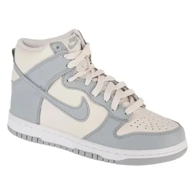 Smetanovo-šedé dámské kotníkové tenisky Nike Dunk High Bg DB2179-009