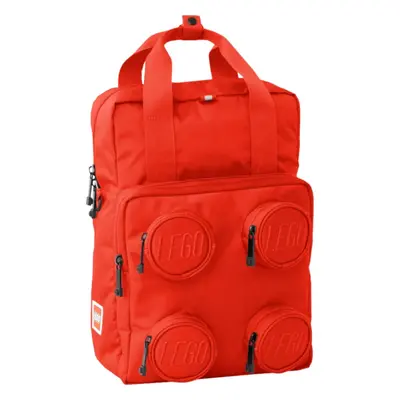 Červený batoh LEGO Brick 2x2 Backpack 20205-0021