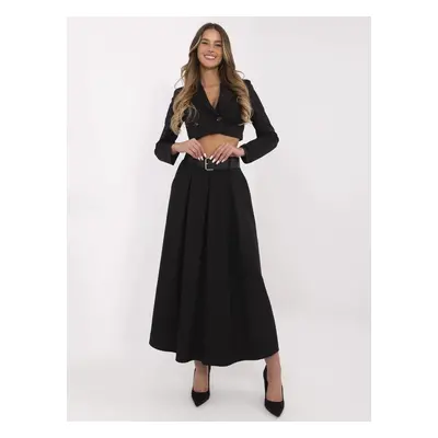 Černá dámská elegantní sukně s širokým páskem MI-SD-88653.89-black