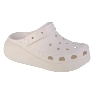 Smetanové pantofle Crocs Classic Crush Clog 207521-100