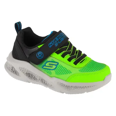 Černo-zelené dětské svítící tenisky Skechers Meteor-Lights - Krendox 401495L-BBLM