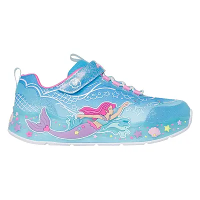 Modré dětské svítící tenisky Skechers Mermaid Dreams 303060L-BLMT