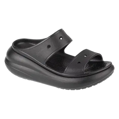 Černé stylové nazouváky na platformě Crocs Classic Crush Sandal 207670-001