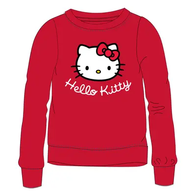 Hello Kitty - licence Dívčí velurová mikina - Hello Kitty 52182356, červená Barva: Červená