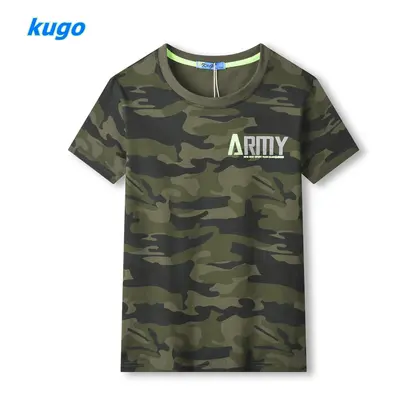 Chlapecké triko - KUGO TM9218, khaki/ tyrkysová aplikace Barva: Khaki