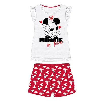 Minnie Mouse - licence Dívčí pyžamo - Minnie Mouse 52049378, šedá / červená Barva: Šedá