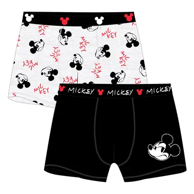 Mickey Mouse - licence Pánské boxerky - Mickey Mouse 5333C143, černá / šedý melír Barva: Mix bar