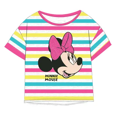 Minnie Mouse - licence Dívčí tričko - Minnie Mouse 52029462, šedá / proužek Barva: Šedá