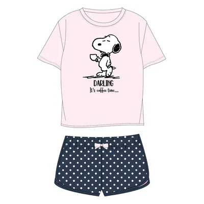 Snoopy - licence Dívčí pyžamo - Snoopy 5204570, lososová / tmavě modrá Barva: Lososová