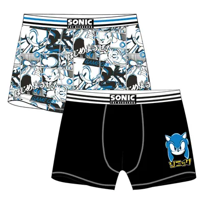 Ježek SONIC - licence Pánské boxerky - Ježek Sonic 5333158, bílá / černá Barva: Mix barev