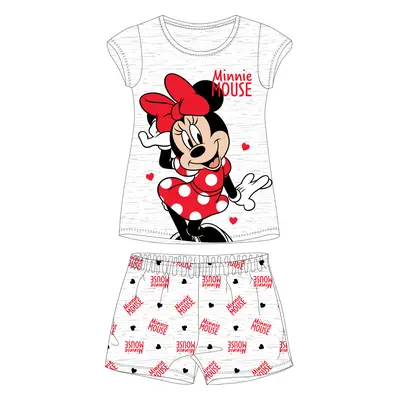 Minnie Mouse - licence Dívčí pyžamo - Minnie Mouse 5204B351W, světle šedý melír Barva: Šedá