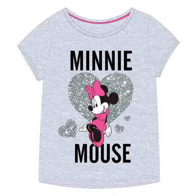 Minnie Mouse - licence Dívčí tričko - Minnie Mouse 52029491KOM, světle šedý melír Barva: Šedá