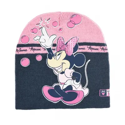 Minnie Mouse - licence Dívčí kojenecká zimní čepice - Minnie Mouse TH4146, růžová tmavší Barva: 