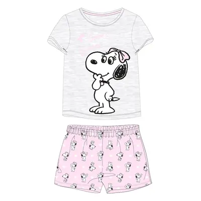 Snoopy - licence Dívčí pyžamo - Snoopy 5204555PPL, šedý melír / růžová Barva: Šedá