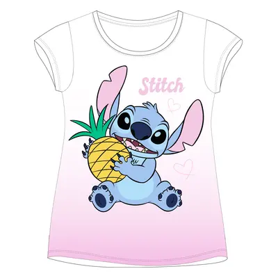 Lilo & Stitch - licence Dívčí tričko - Lilo & Stitch 5202C308W, bílá / růžová Barva: Bílá