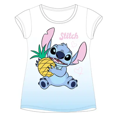 Lilo & Stitch - licence Dívčí tričko - Lilo & Stitch 5202C308W, bílá / světle modrá Barva: Bílá