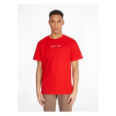 Tommy Jeans pánské červené triko