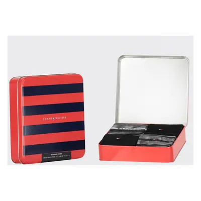 Tommy Hilfiger pánské černo šedé ponožky Box 4 pack