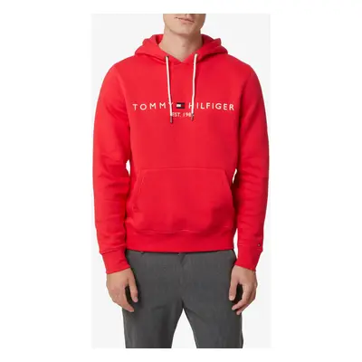 Tommy Hilfiger pánská červená mikina Logo Hoody