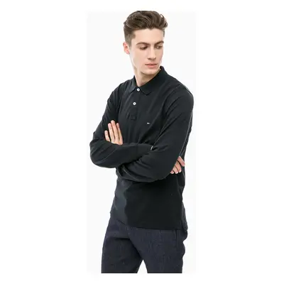 Tommy Hilfiger pánské černé polo Luxury