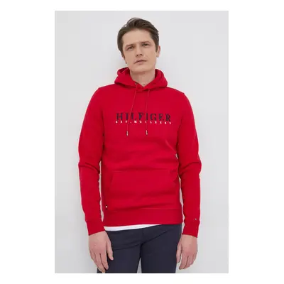 Tommy Hilfiger pánská červená mikina Corp graphic