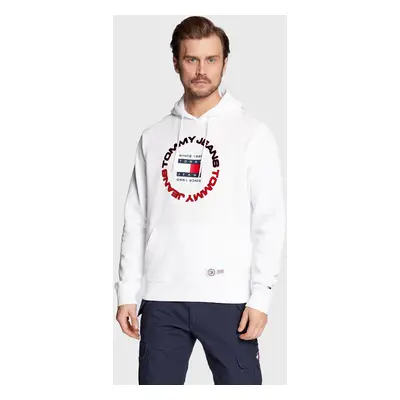 Tommy Jeans pánská bílá mikina