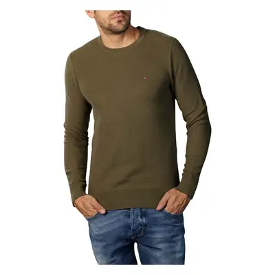 Tommy Hilfiger pánský khaki svetr Honeycomb