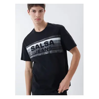 Salsa Jeans pánské černé tričko