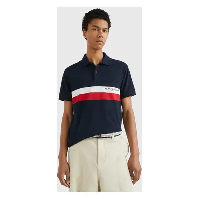 Tommy Hilfiger pánské tmavěmodré polo tričko