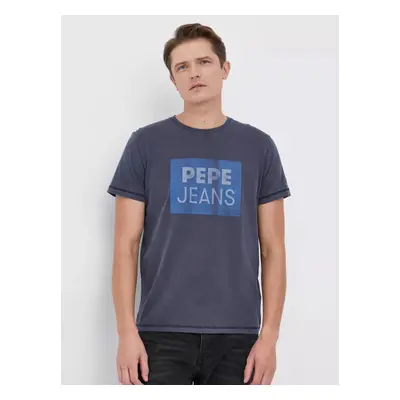 Pepe Jeans pánské modré tričko Rafer