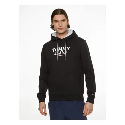 Tommy Jeans pánská černá mikina ENTRY HOODIE