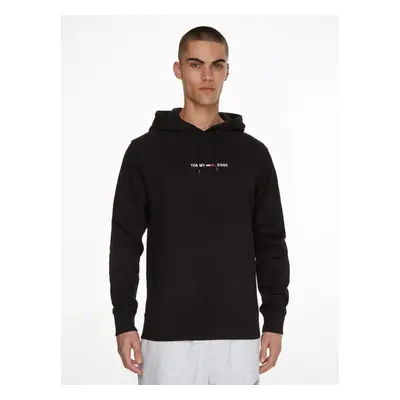 Tommy Jeans pánská černá mikina LOGO HOODIE