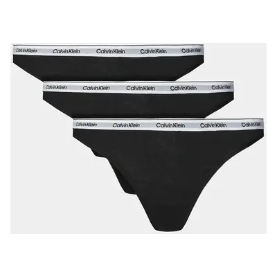 Calvin Klein dámská černá tanga 3pack