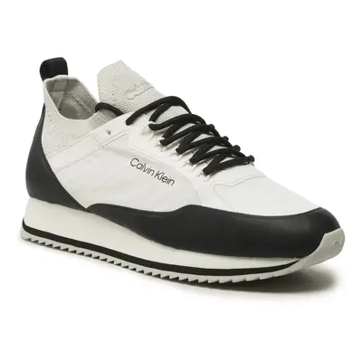 Calvin Klein pánské bílé tenisky LOW TOP LACE UP NYLON