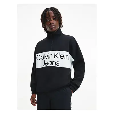 Calvin Klein pánská černá mikina COLORBLOCK ZIP