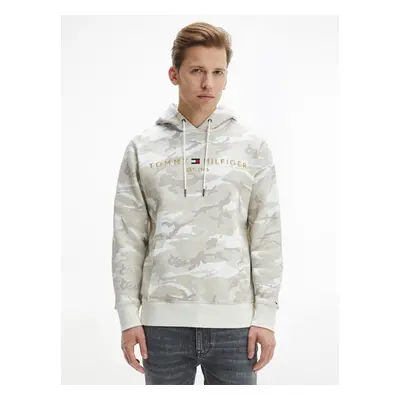 Tommy Hilfiger pánská béžová mikina Camo