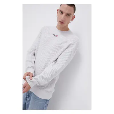 Tommy Jeans pánský světle šedý svetr