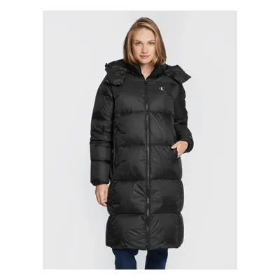 Calvin Klein dámský černý kabát DOWN LONG PUFFER