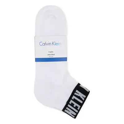 Calvin Klein pánské bílé ponožky 3 pack