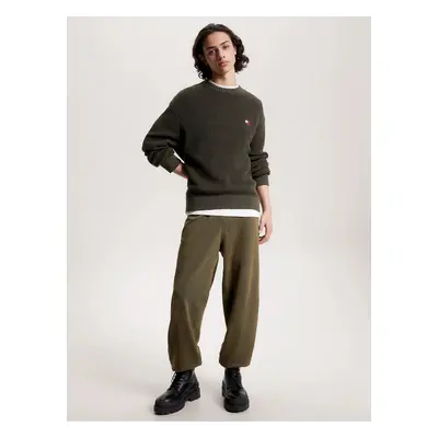 Tommy Jeans pánský khaki svetr