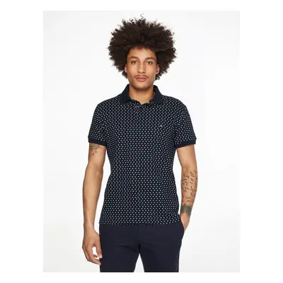 Tommy Hilfiger pánské modré polo triko Micro