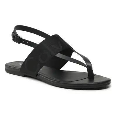 Calvin Klein dámské černé sandály FLAT SANDAL TOEPOST WEBBING