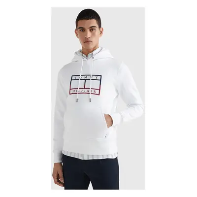 Tommy Hilfiger pánská bílá mikina Flag